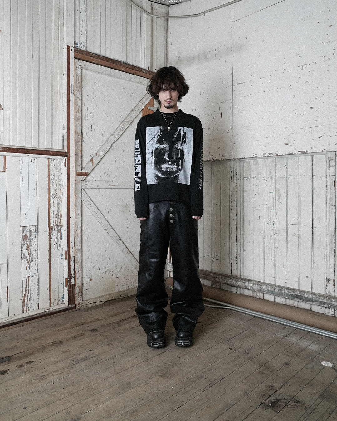 1 OF 1 LEATHER FLARES (BLACK)