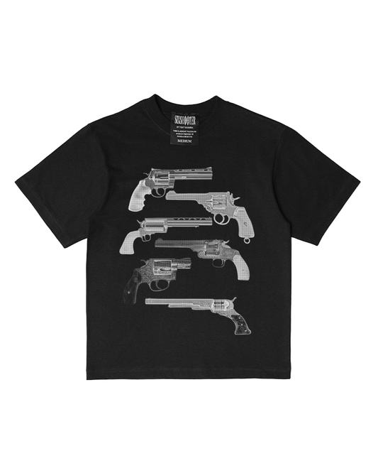 "SIXSHOOTER" TEE SHIRT (BLACK)
