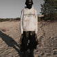 (Dirty Grey) "MUNITIONS" Distressed Hoodie
