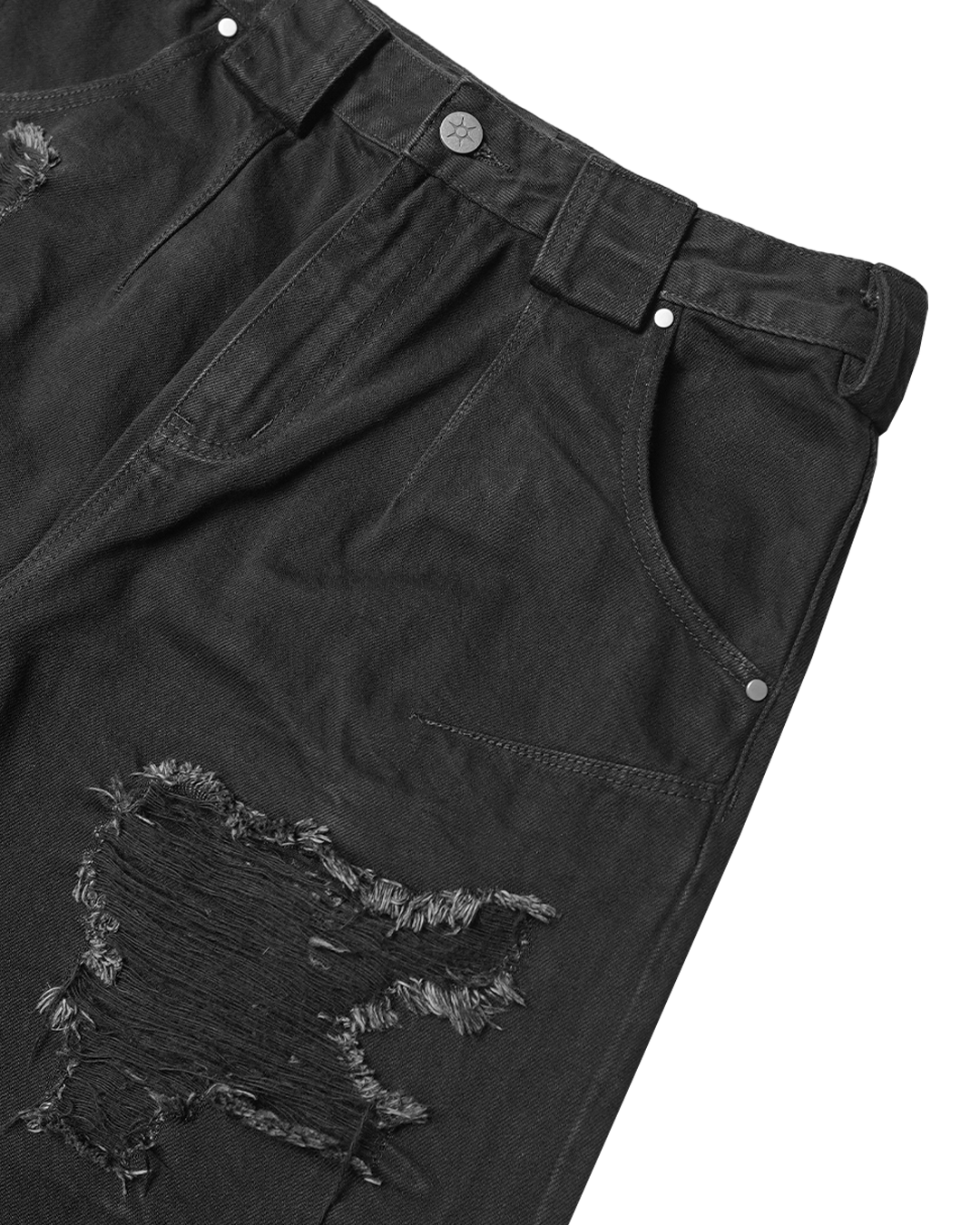 "RIOT" DISTRESSED JEANS