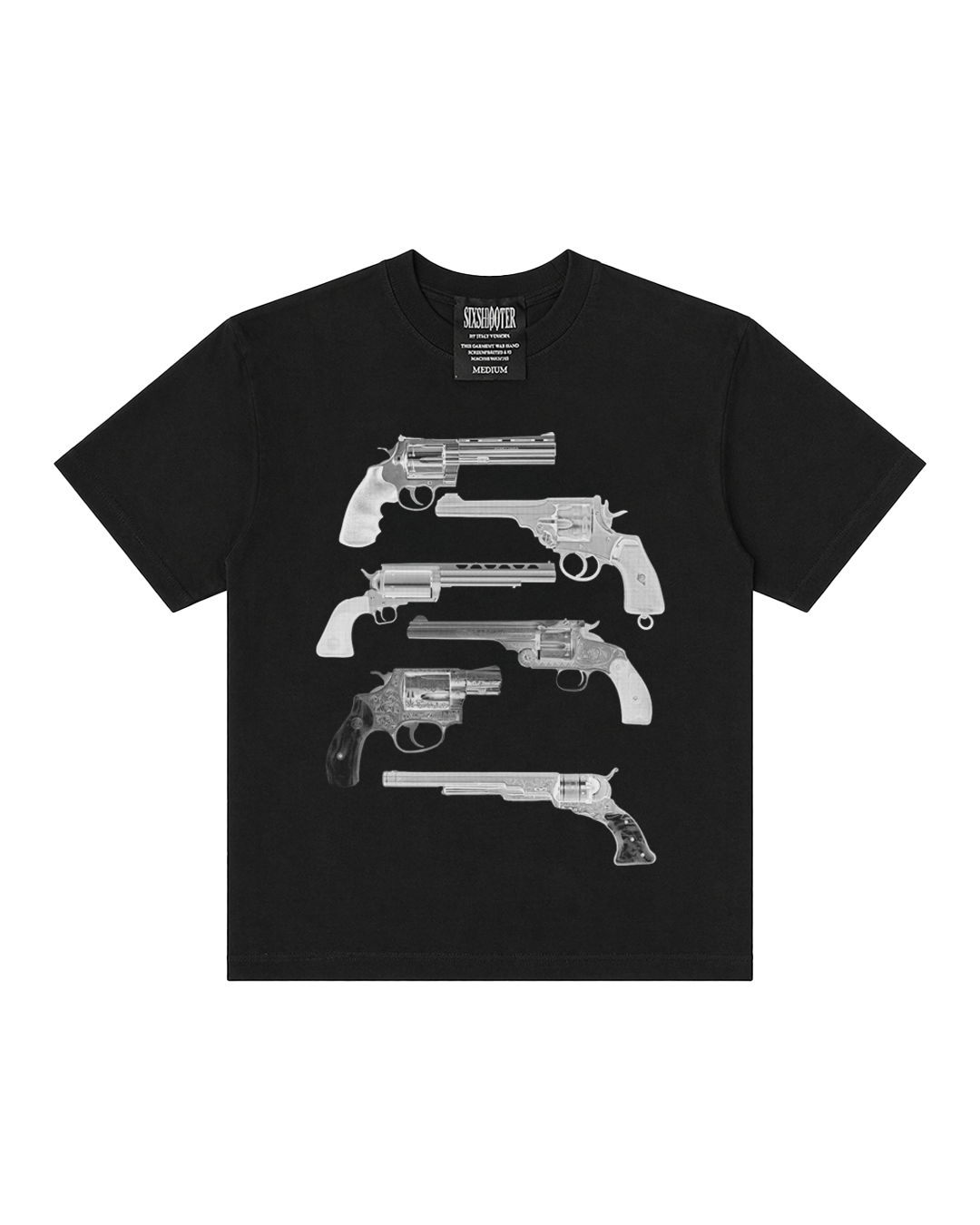 "SIXSHOOTER" TEE SHIRT (BLACK)