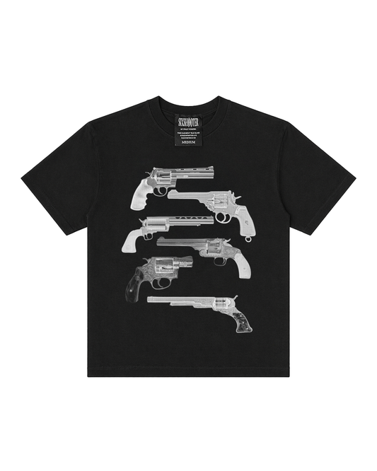 "SIXSHOOTER" TEE SHIRT (BLACK)