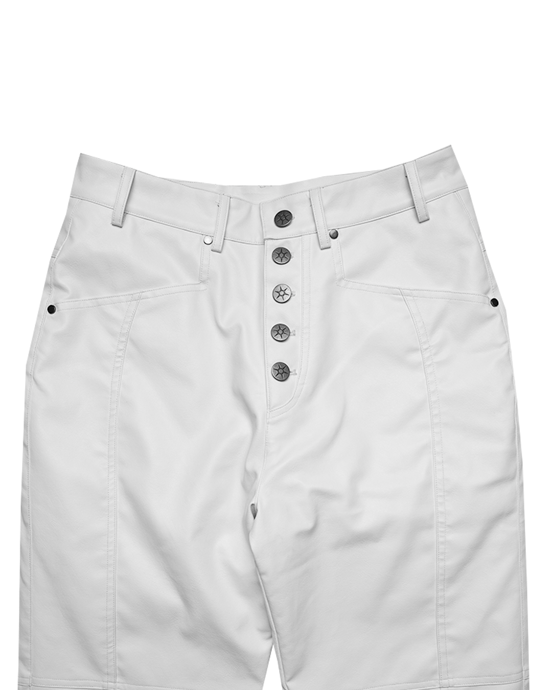 1 OF 1 LEATHER FLARES (WHITE)