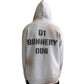 (Dirty Grey) "MUNITIONS" Distressed Hoodie