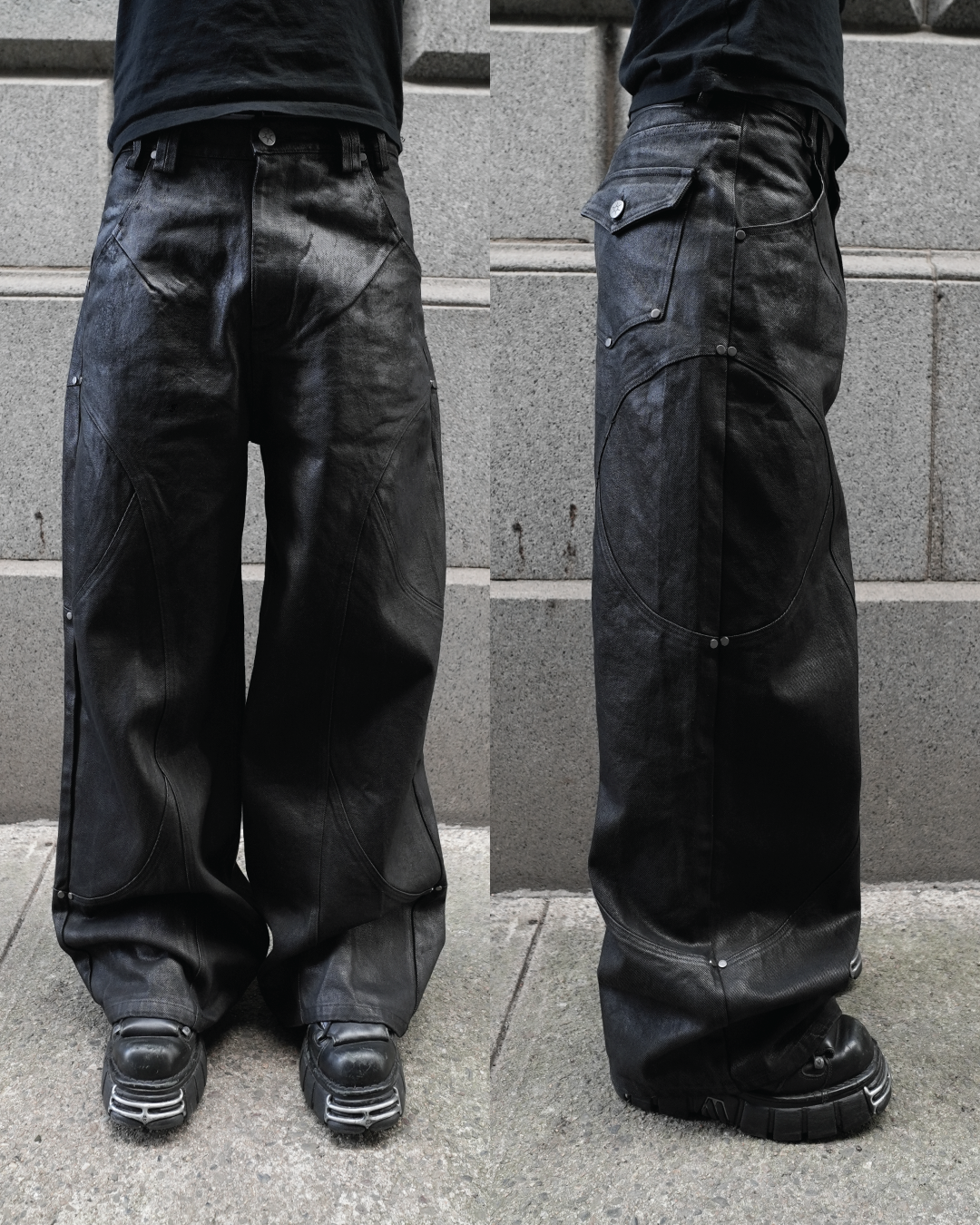 "OBSIDIAN" Wax Denim